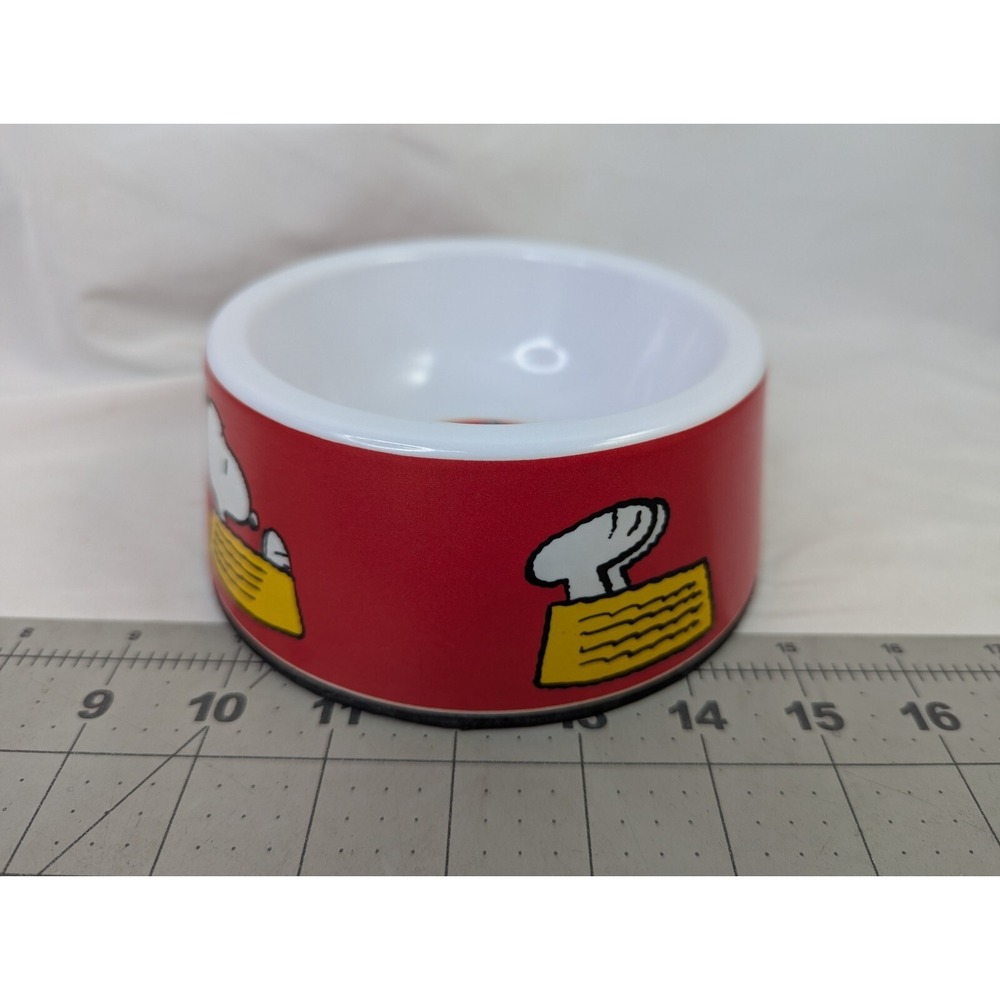 Trudeau Peanuts Snoopy Pet Dish Red White - Picture 4 of 8